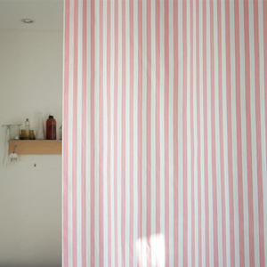 pink stripe curtain